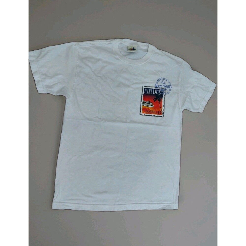 Jimmy Buffett T Shirt L Men's Size Large White 100% cotton Vintage